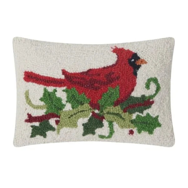 Peking Handicraft Holly Cardinal Hook Pillow
