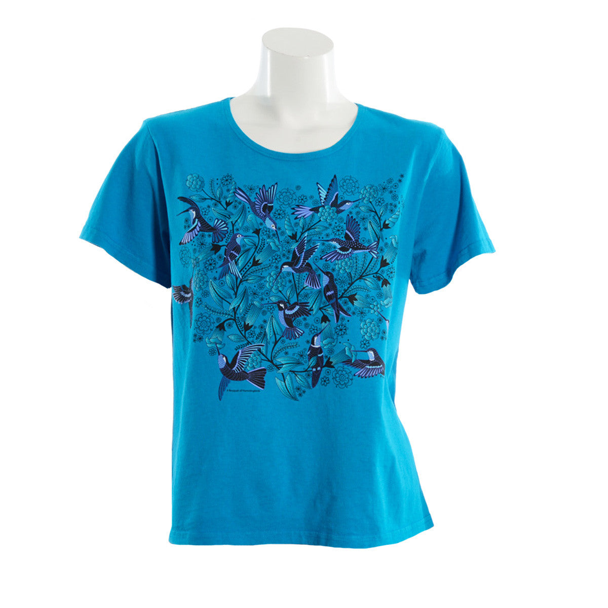 Sabaku Short Sleeve Bouquet of Hummingbirds Tee (328SSBT)