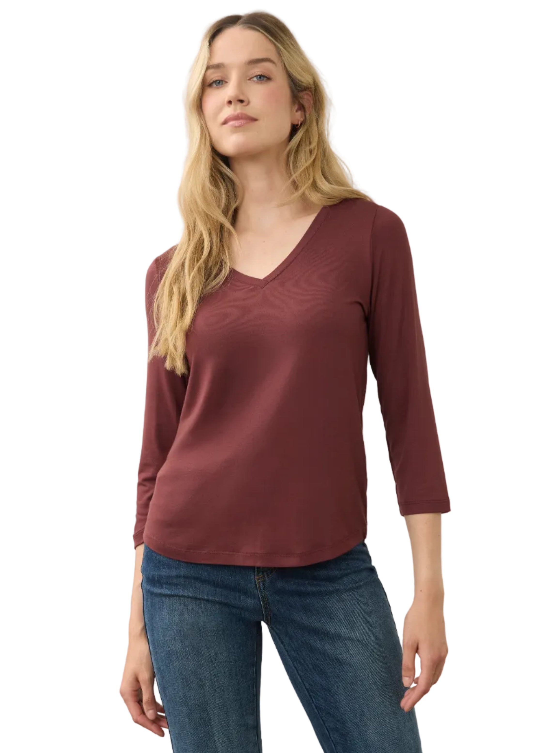 FDJ French Dressing V-Neck Knit Top (3318756)(Fig)