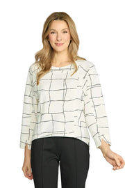 Olivia by Habitat Feather Lux Print Pullover (332101) (Ivory)