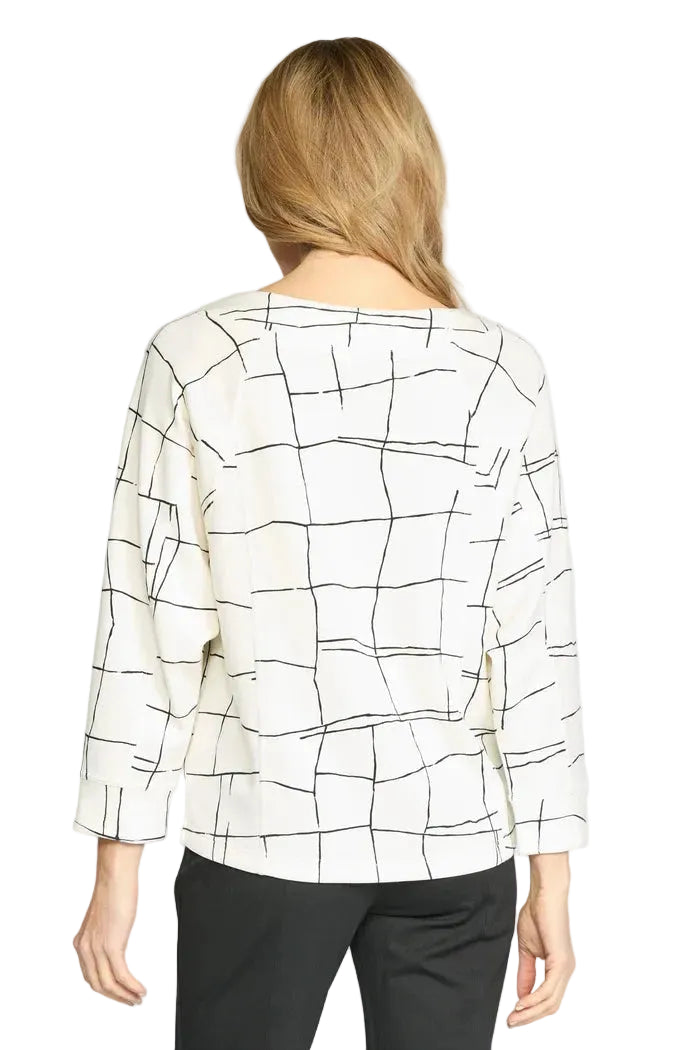 Olivia by Habitat Feather Lux Print Pullover (332101) (Ivory)