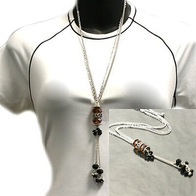 Texas Longhorn Straight Line Charm Necklace (3331120)
