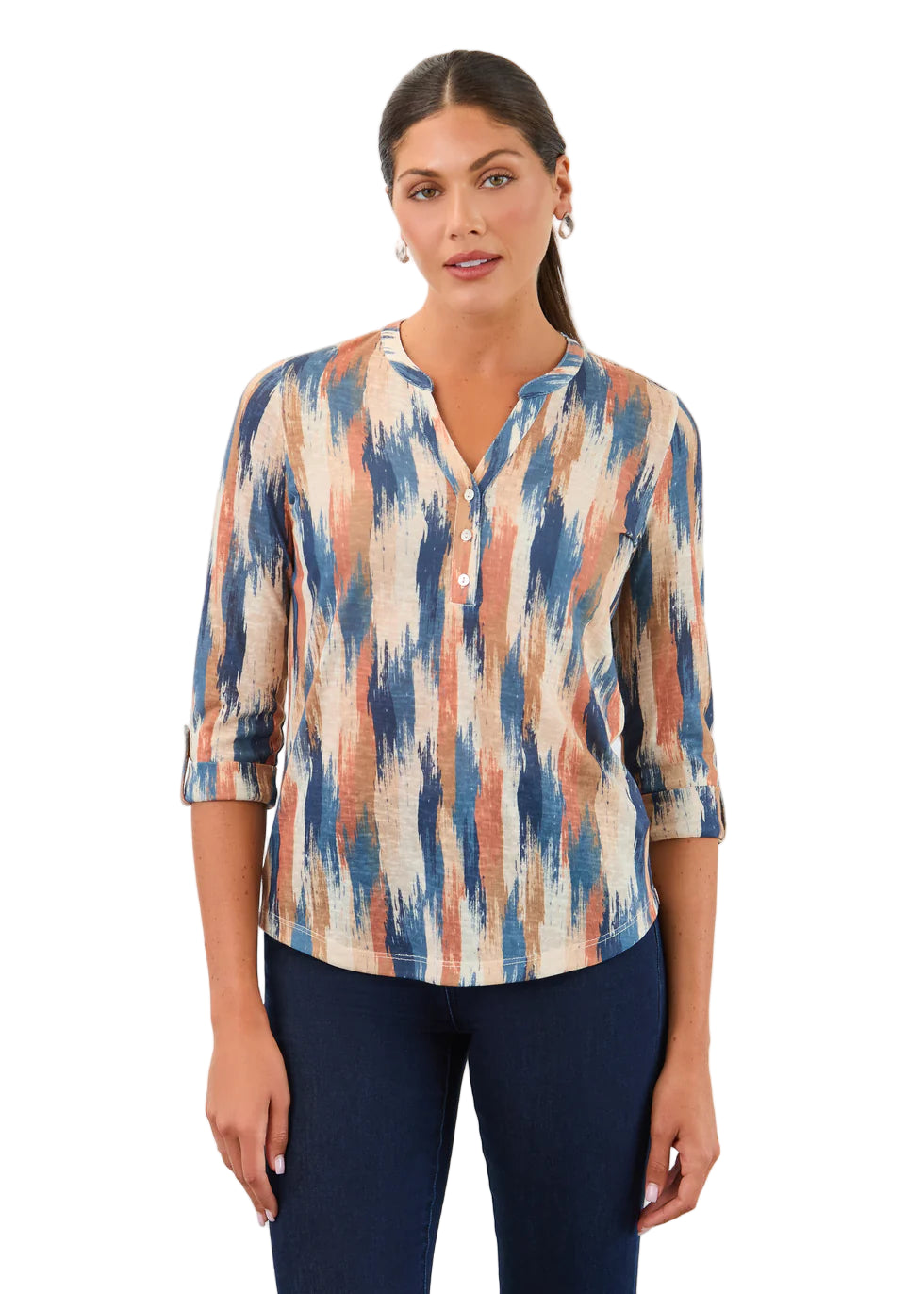 FDJ French Dressing Catalyst Henley Long Sleeve Top (3103451)