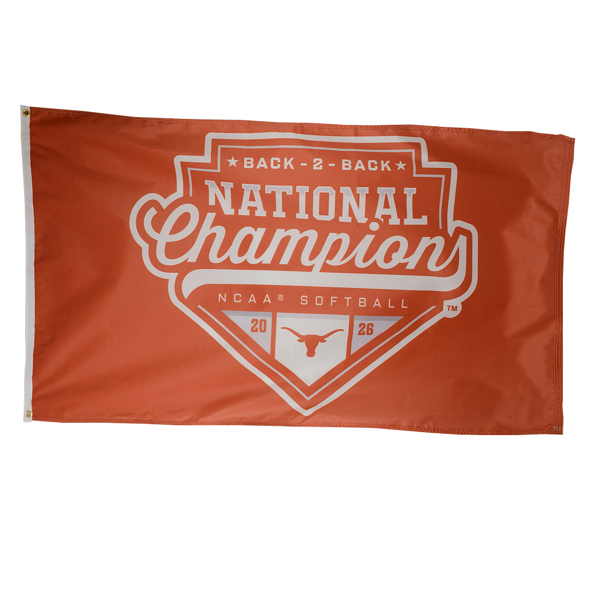 Texas Longhorn Softball 2026 National Champions Deluxe  3 x 5 Flag (33330)