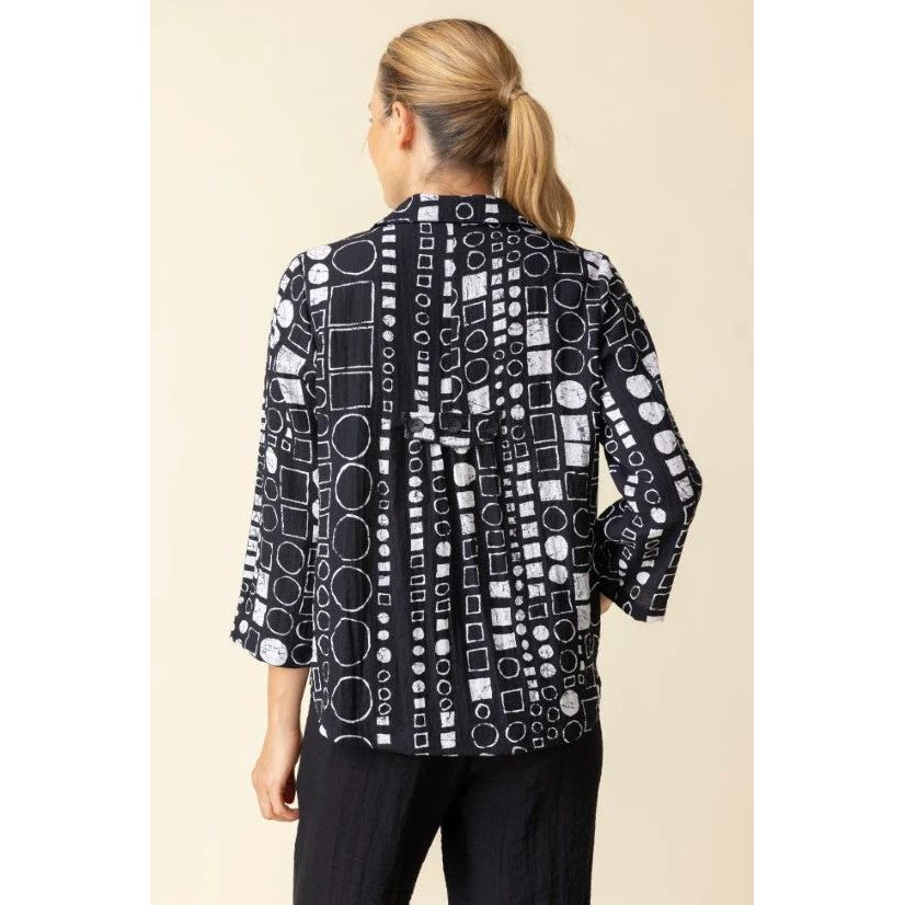 Habitat Express Travel Circles Back Pleat Jacket (BLK)