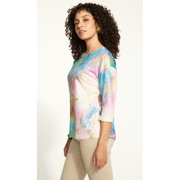 FDJ French Dressing Dandy Drop Shoulder Boat Neck Top