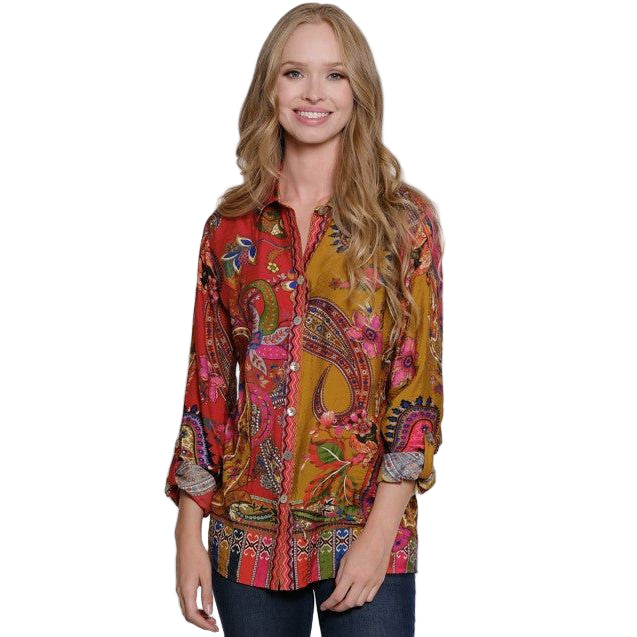 John Mark Scarf Print Top (J34438BM)