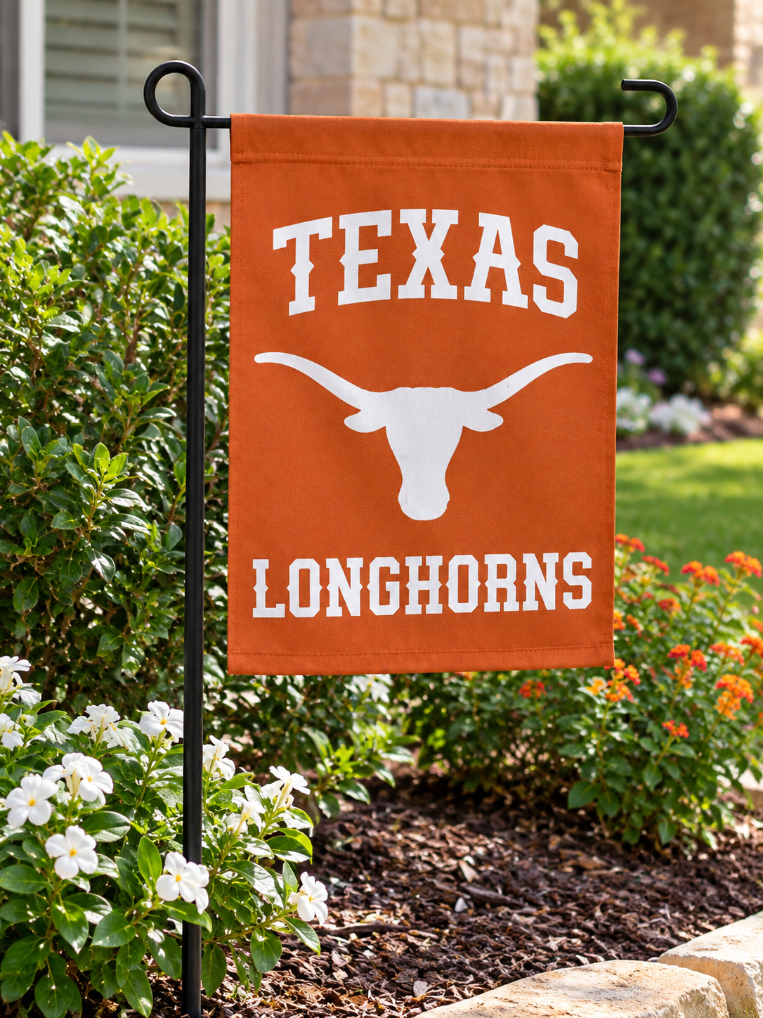 Texas Longhorn Arch Texas and Logo Garden Flag Banner (0131318340)