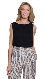 Multiples High Neck Black Tank (M35101T)