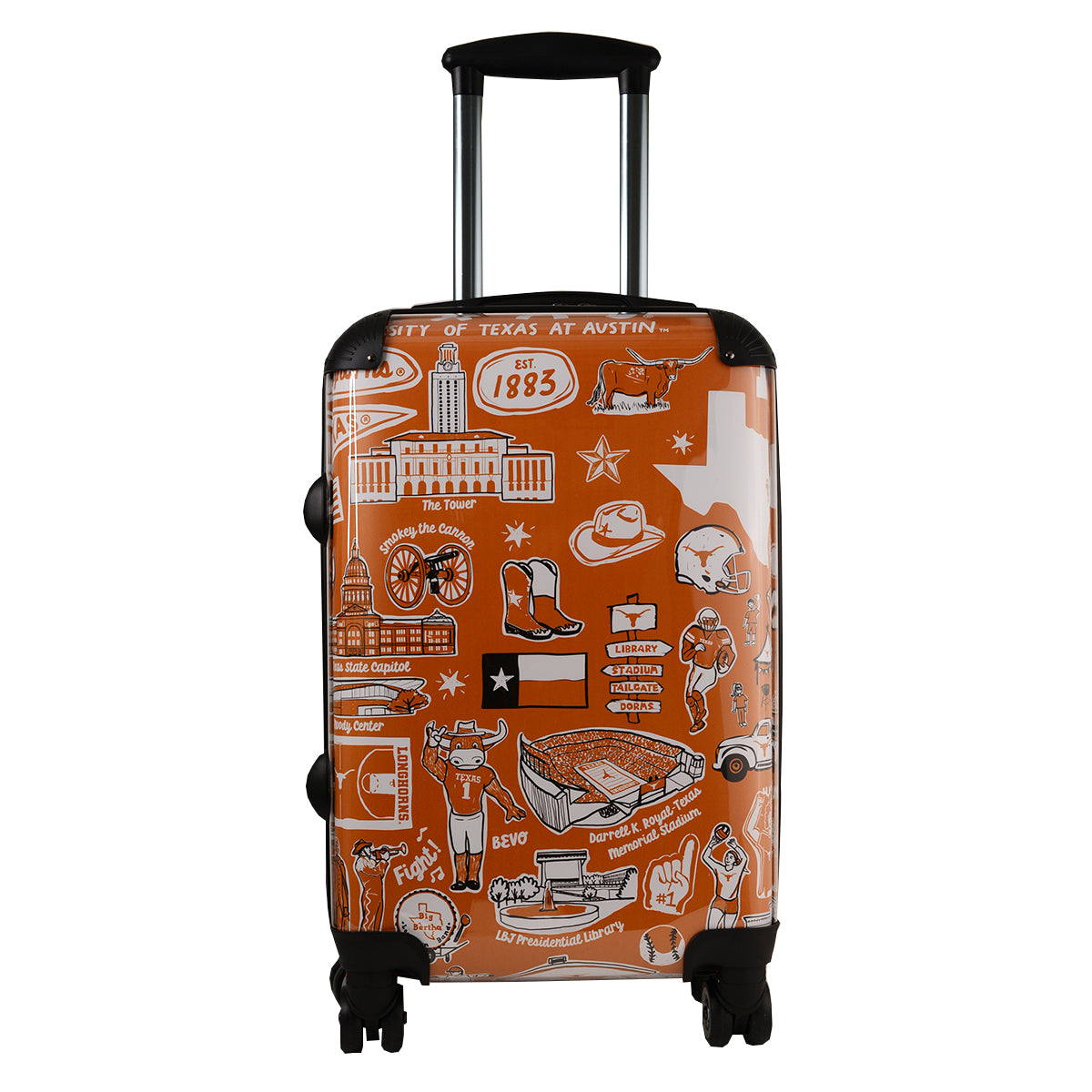 Texas Longhorn 20" Small Carry On Logo Luggage (3 Styles)(LIG-1-20)