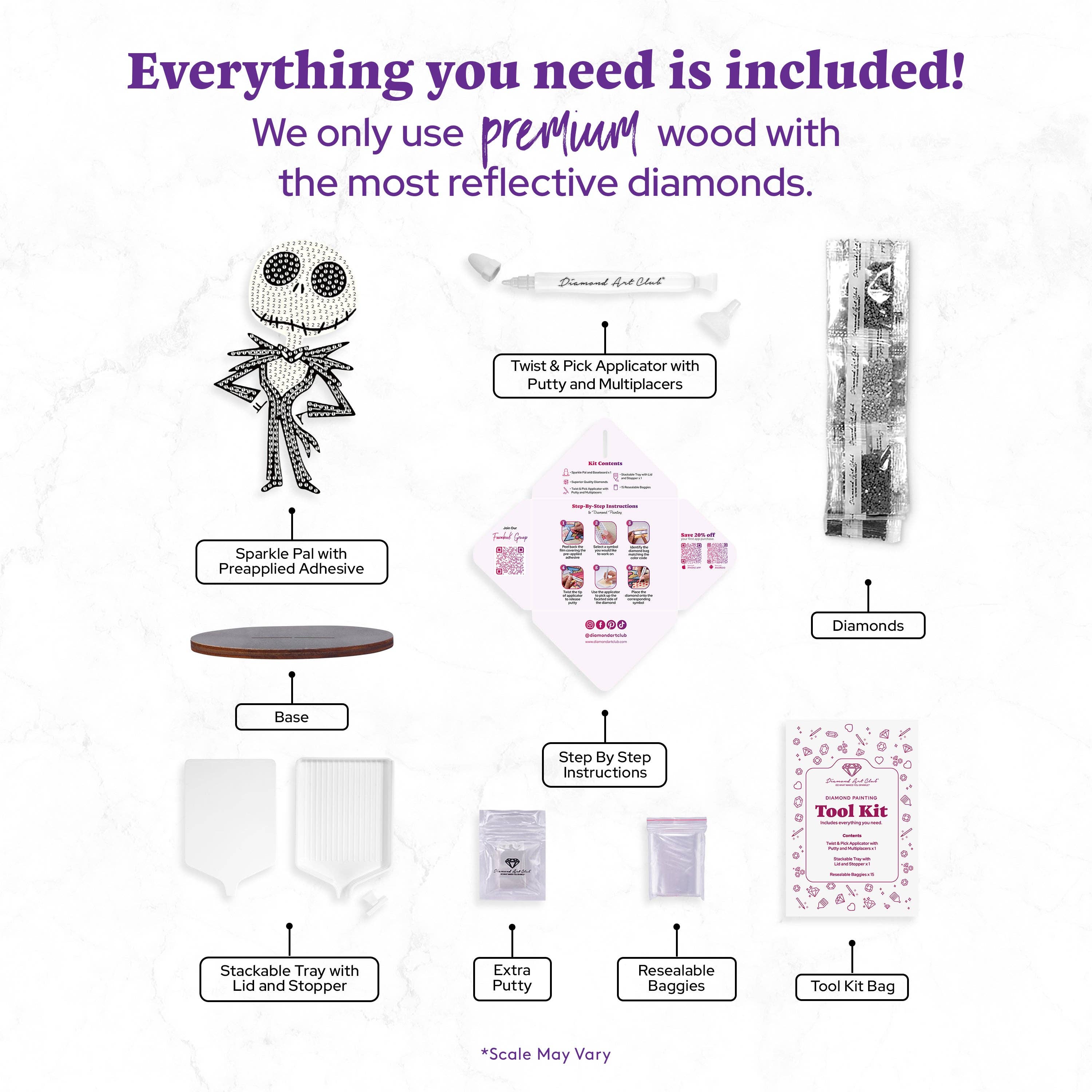 Diamond Art Club Sparkle Pals™ - Jack Skellington