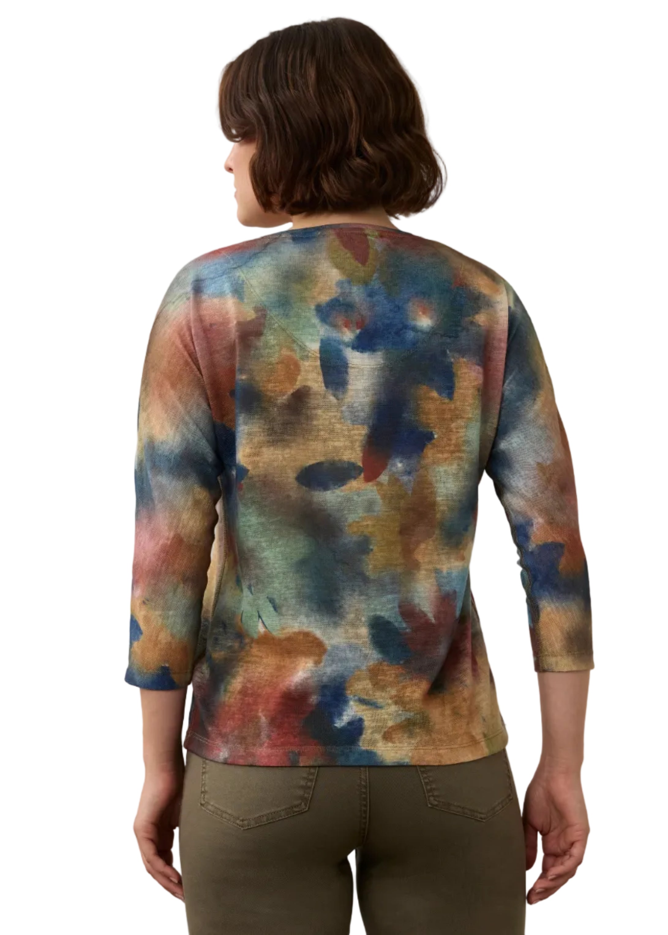 FDJ French Dressing  V-Neck Knit  Sublimated Top (3556451)(Courage)