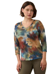 FDJ French Dressing  V-Neck Knit  Sublimated Top (3556451)(Courage)