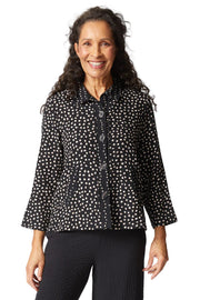 Habitat Express Dot Mix Pleat Back Black Jacket