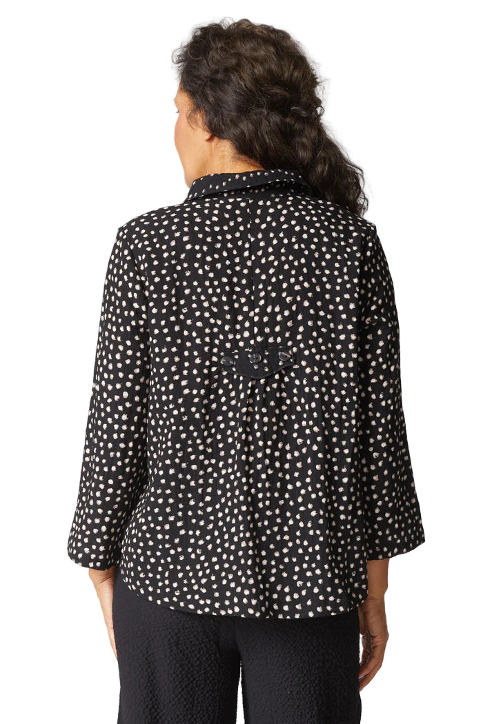 Habitat Express Dot Mix Pleat Back Black Jacket