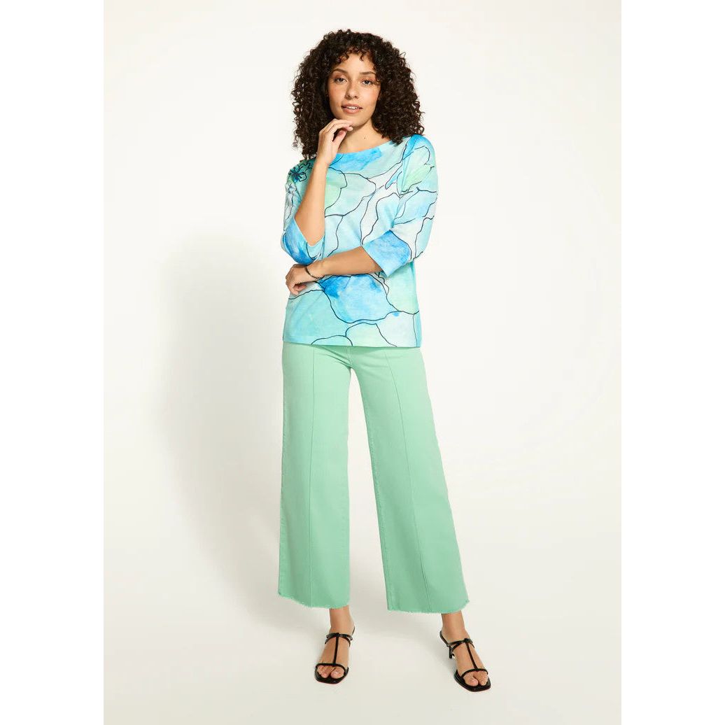 FDJ French Dressing Tableau Print Boat Neck Top (2 Colors)