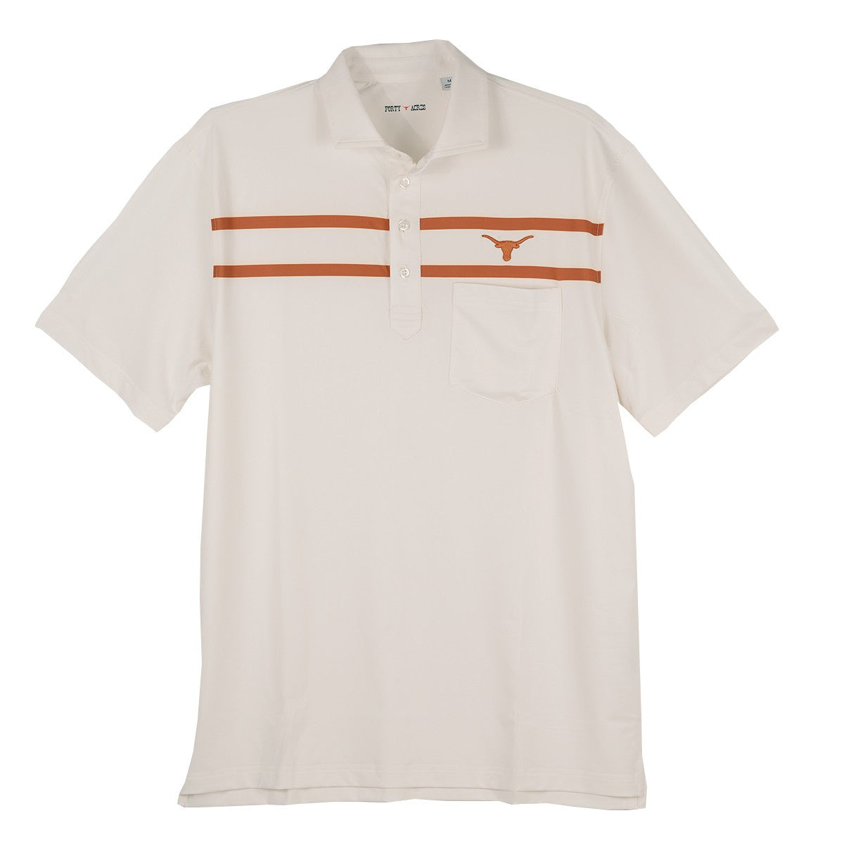 Texas Longhorn 40 Acres Ecotec UT Coaches Pocket Shirt (36392) WHT