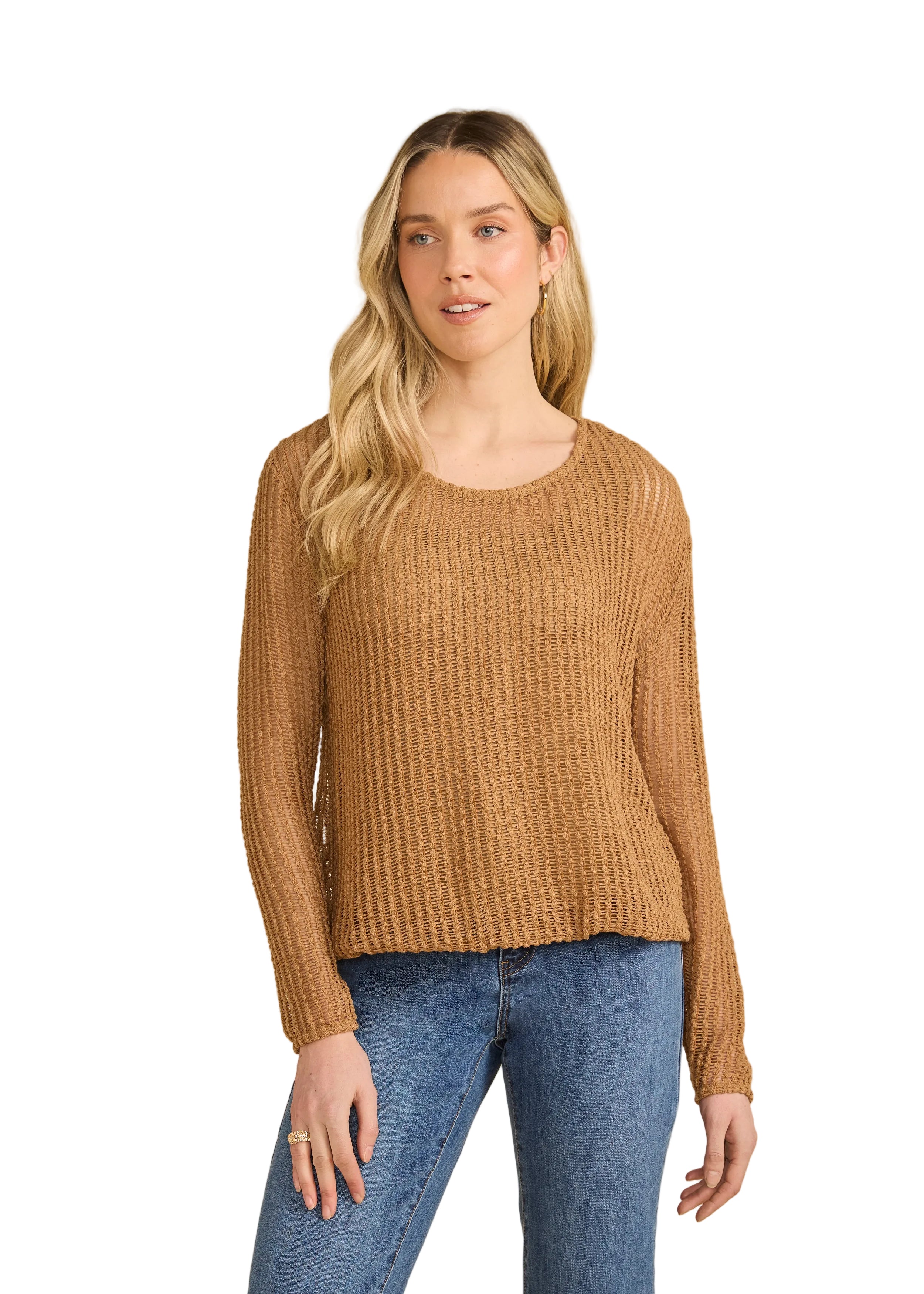 FDJ French Dressing Long Sleeve Bubble Top (3648422)(Henna)