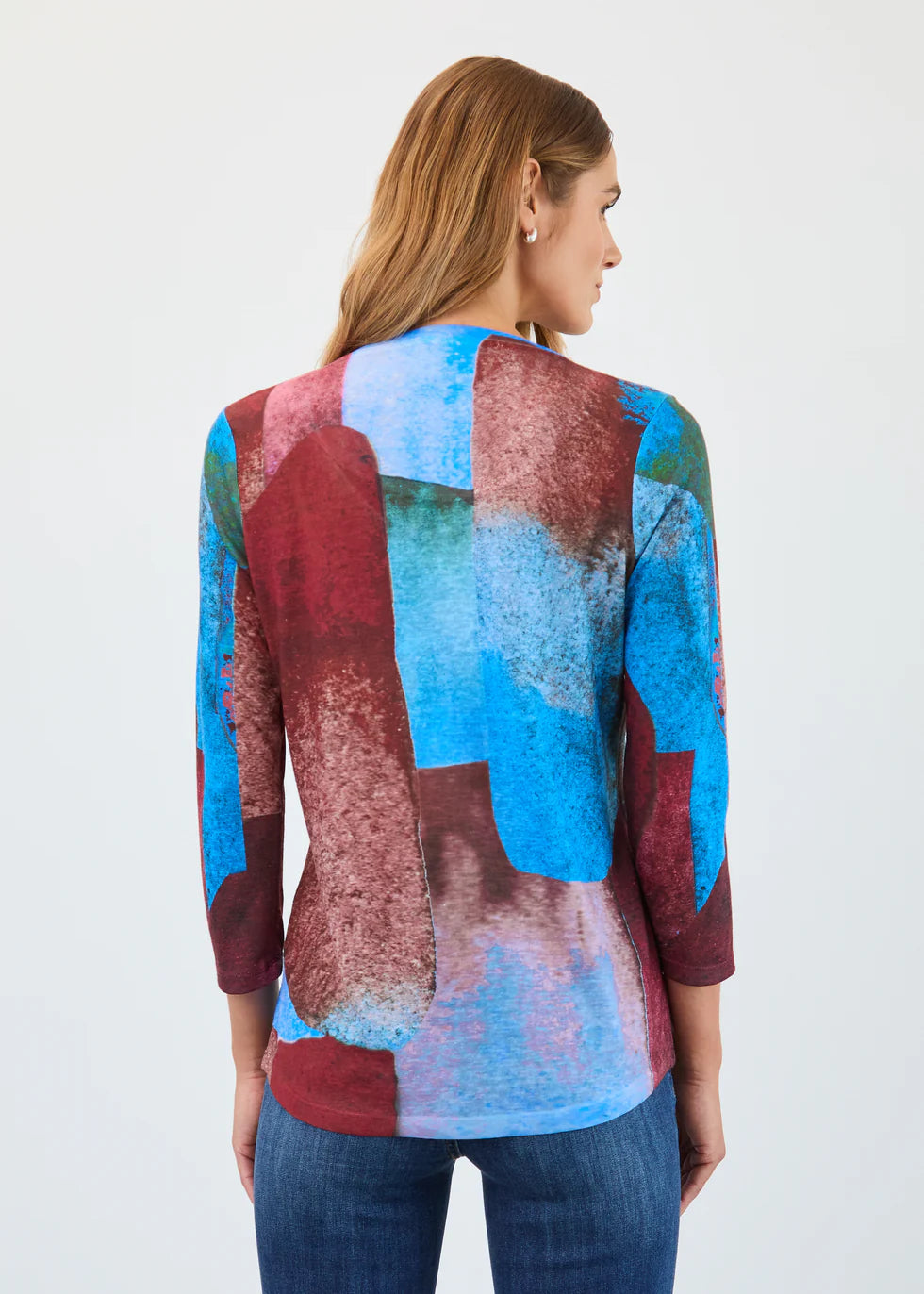 FDJ French Dressing 3/4 Sleeve Brick lane Jersey  V-Neck Top(3677451)