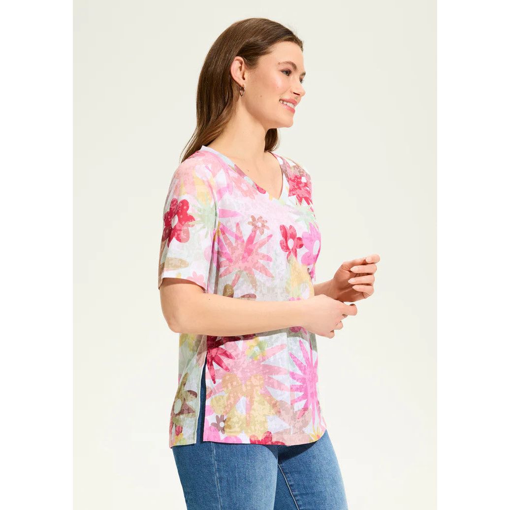 FDJ French Dressing Starburst V-Neck Top (3686844)