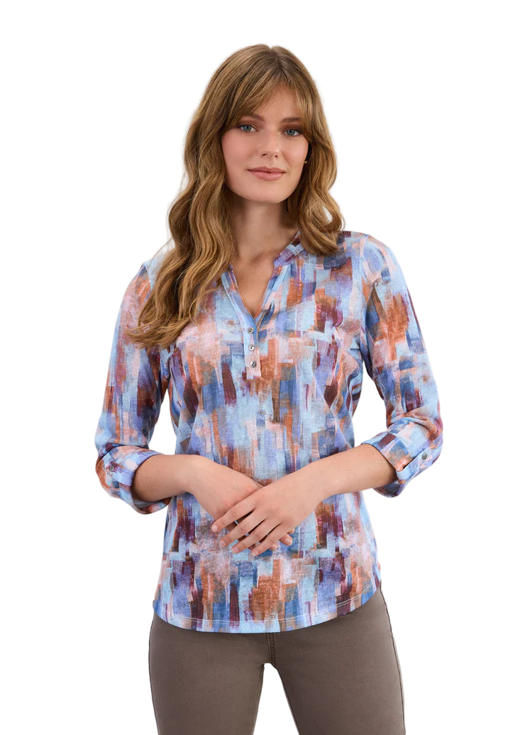 FDJ French Dressing Henley Rookery Henley Top (3771451)