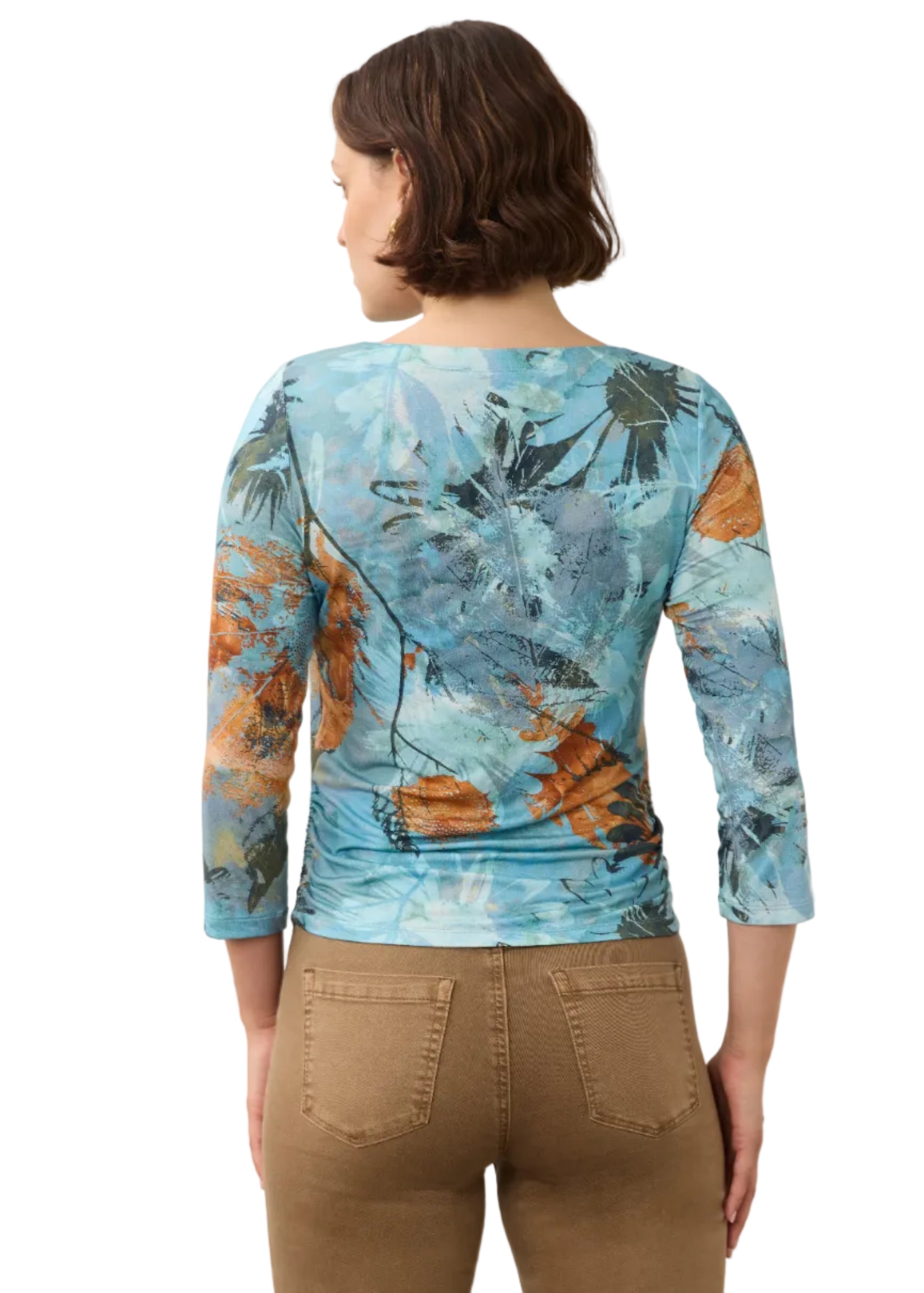 FDJ French Dressing Artist Print 3/4  Sleeve Popover (3808756)(Miranda)