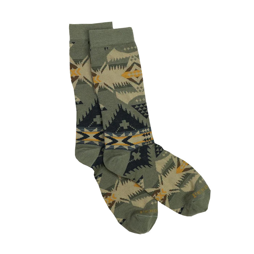 Pendleton Nehalem Sage Wool Blend Crew Socks