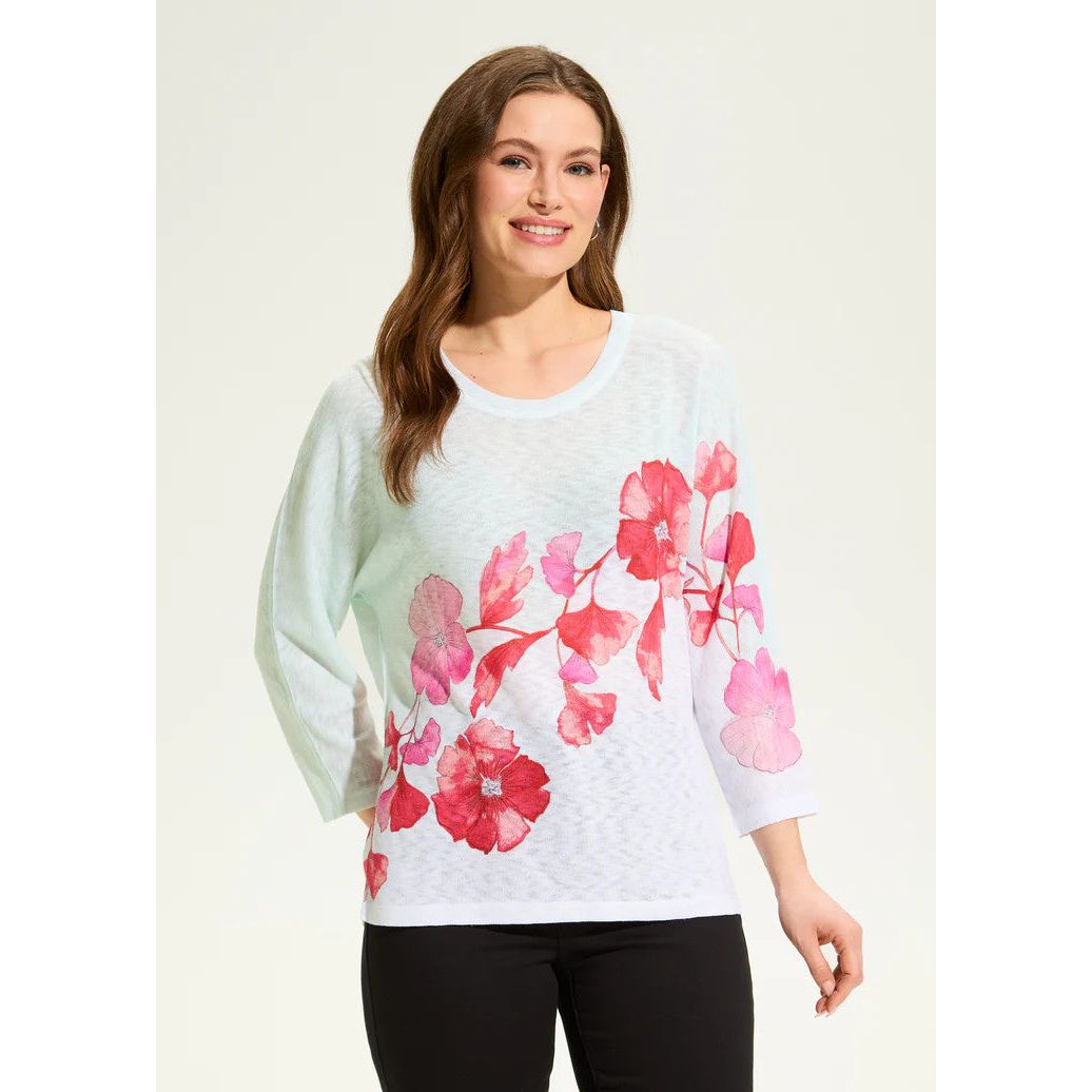 FDJ French Dressing Two-Tone Canopy Scoop Neck Top