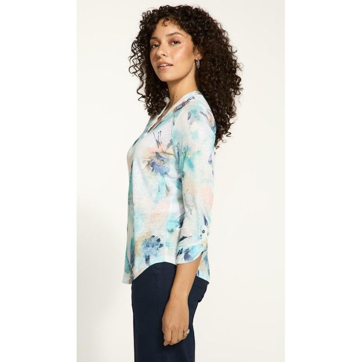 FDJ French Dressing Alani Print Henley Top