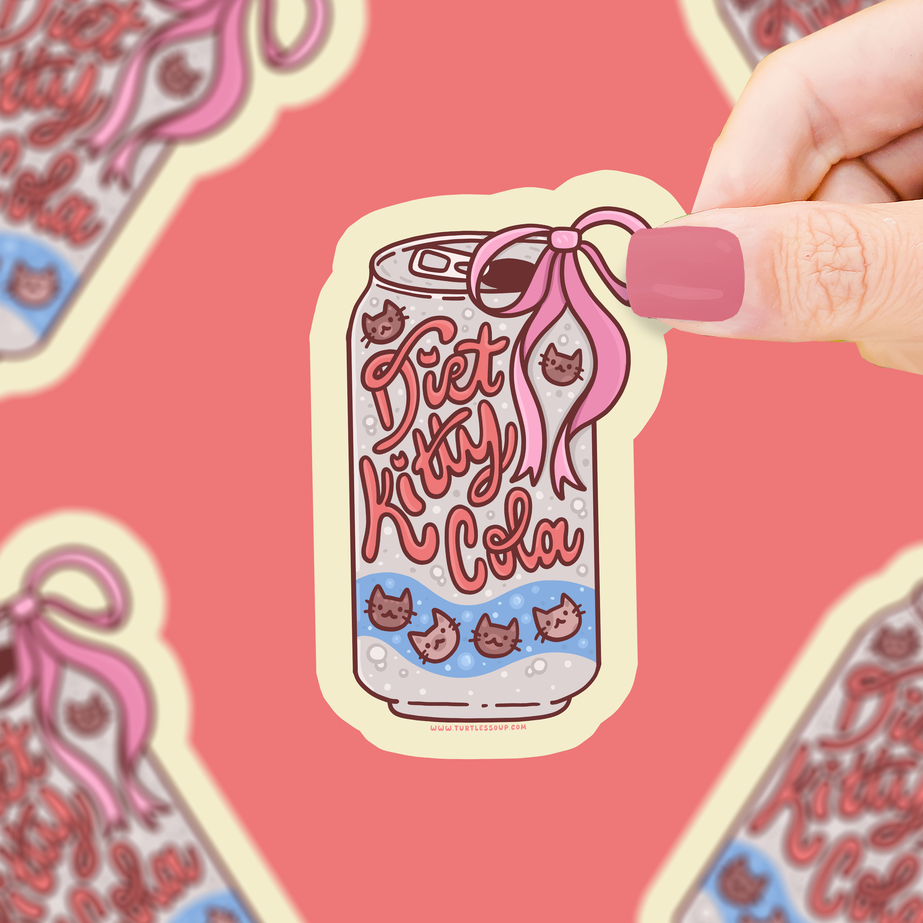 Diet Kitty Cola Cats Vinyl Sticker
