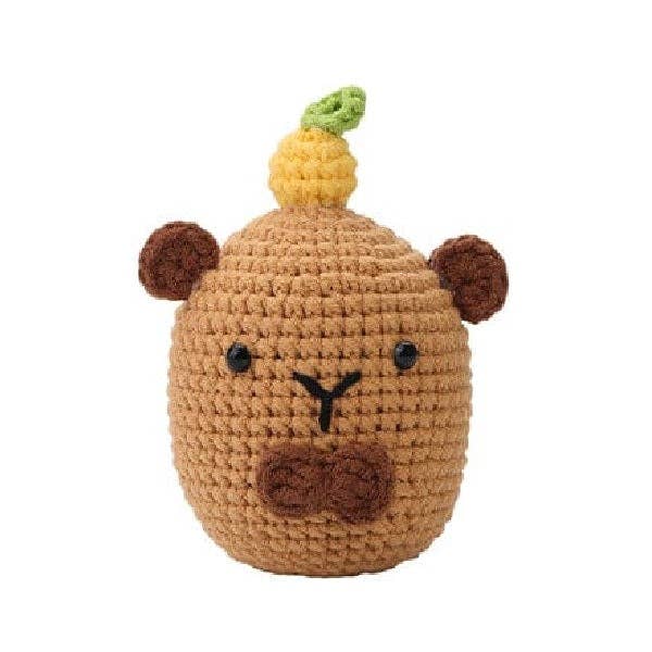The LOOP Brigade: DIY Mini Crochet Plush Toy Complete Kit For Beginners - Oliver the Capybara