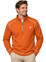 Texas Longhorn Tommy Bahama Men's Montego Bay Del Fuego 1/2 Zip Pullover (ST22768BR)