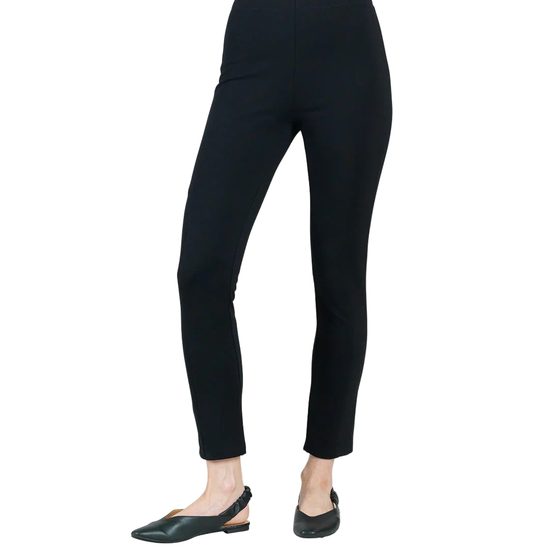Clara Sun Woo Medium Weight Knit Straight leg Pant (3PT)(Black )