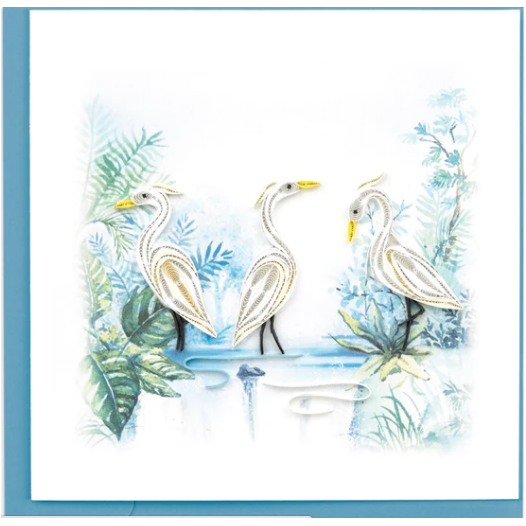 Three Herons Quilling Card (BL1363)