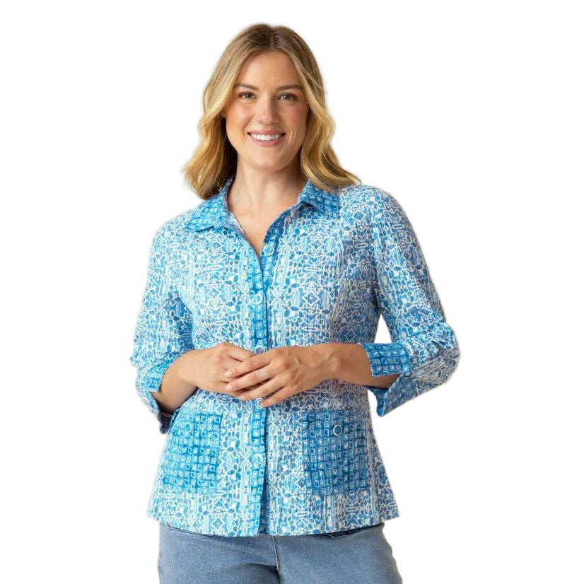 Habitat Crinkle Cotton Miami Shore Shacket (MALIBU)