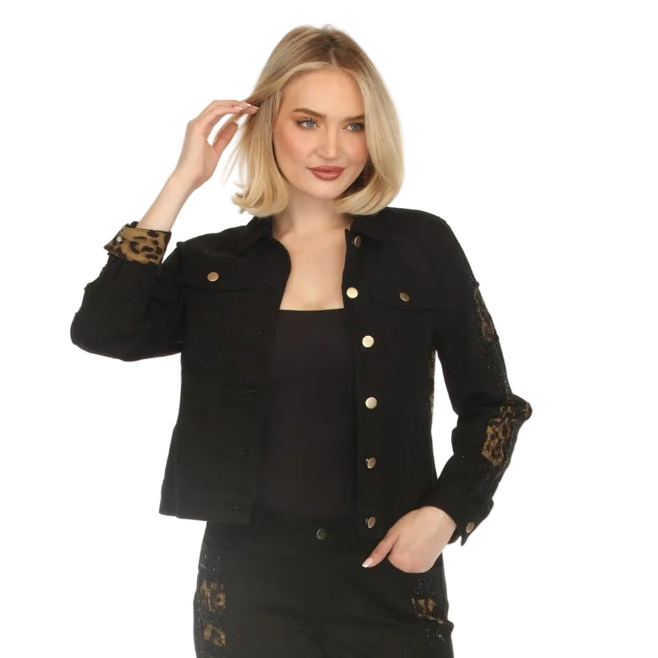 A.Z.I. Clarissa Animal Print Jacket  (Z13545)(Black)