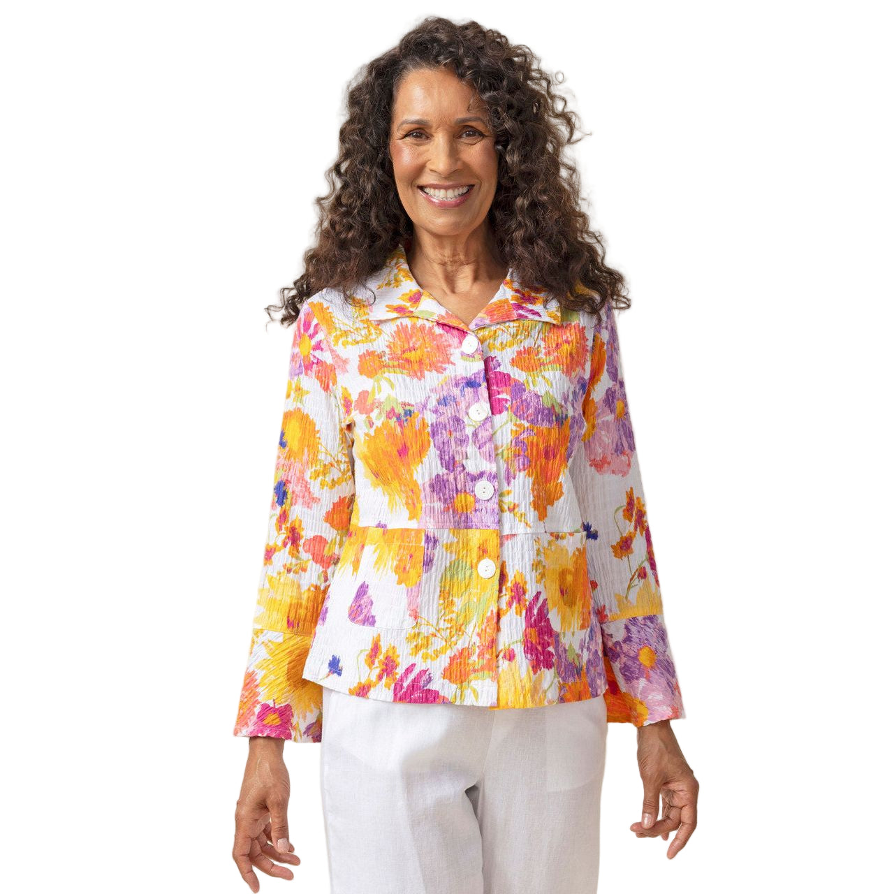 Habitat Crinkle Cotton Sunflower Flounce Jacket