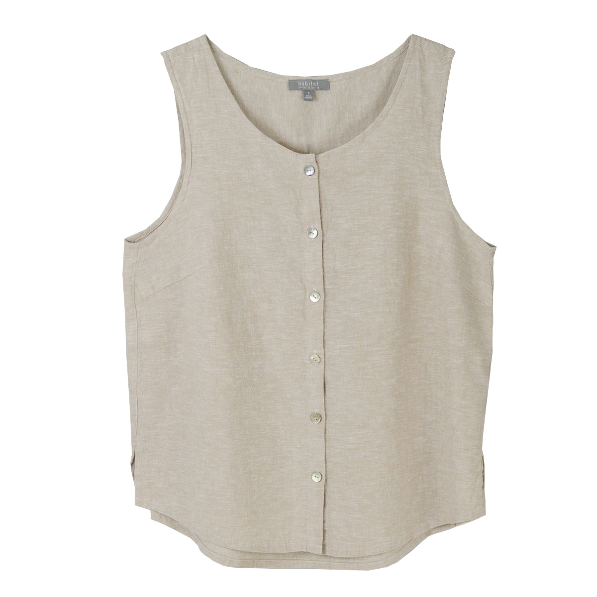 Habitat Linen Solid Button Front Tank (41506)(2 Colors)
