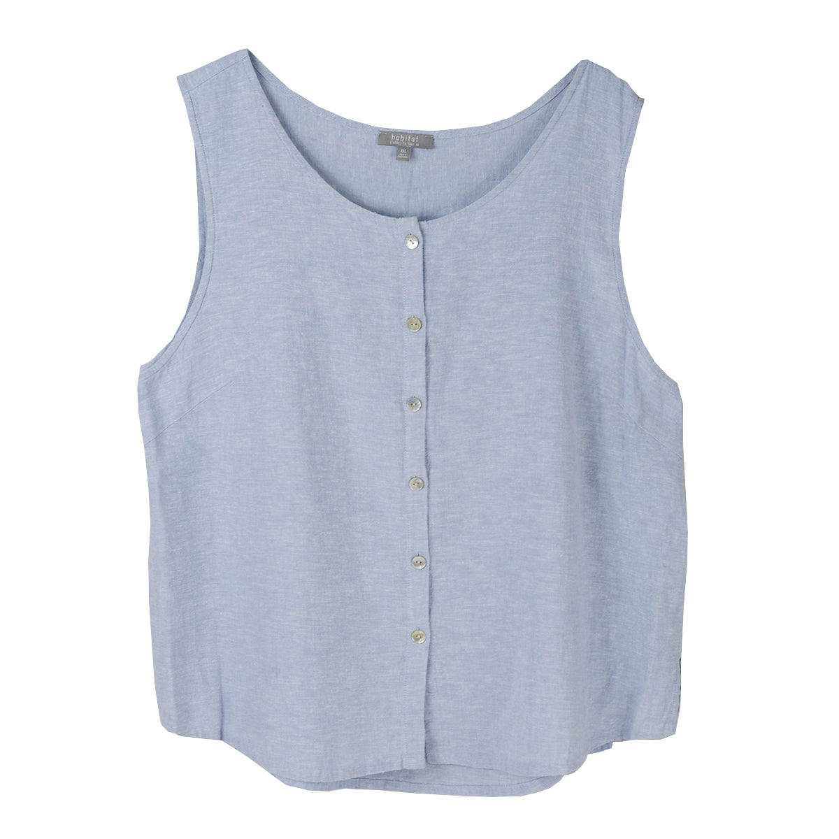 Habitat Linen Solid Button Front Tank (41506)(2 Colors)