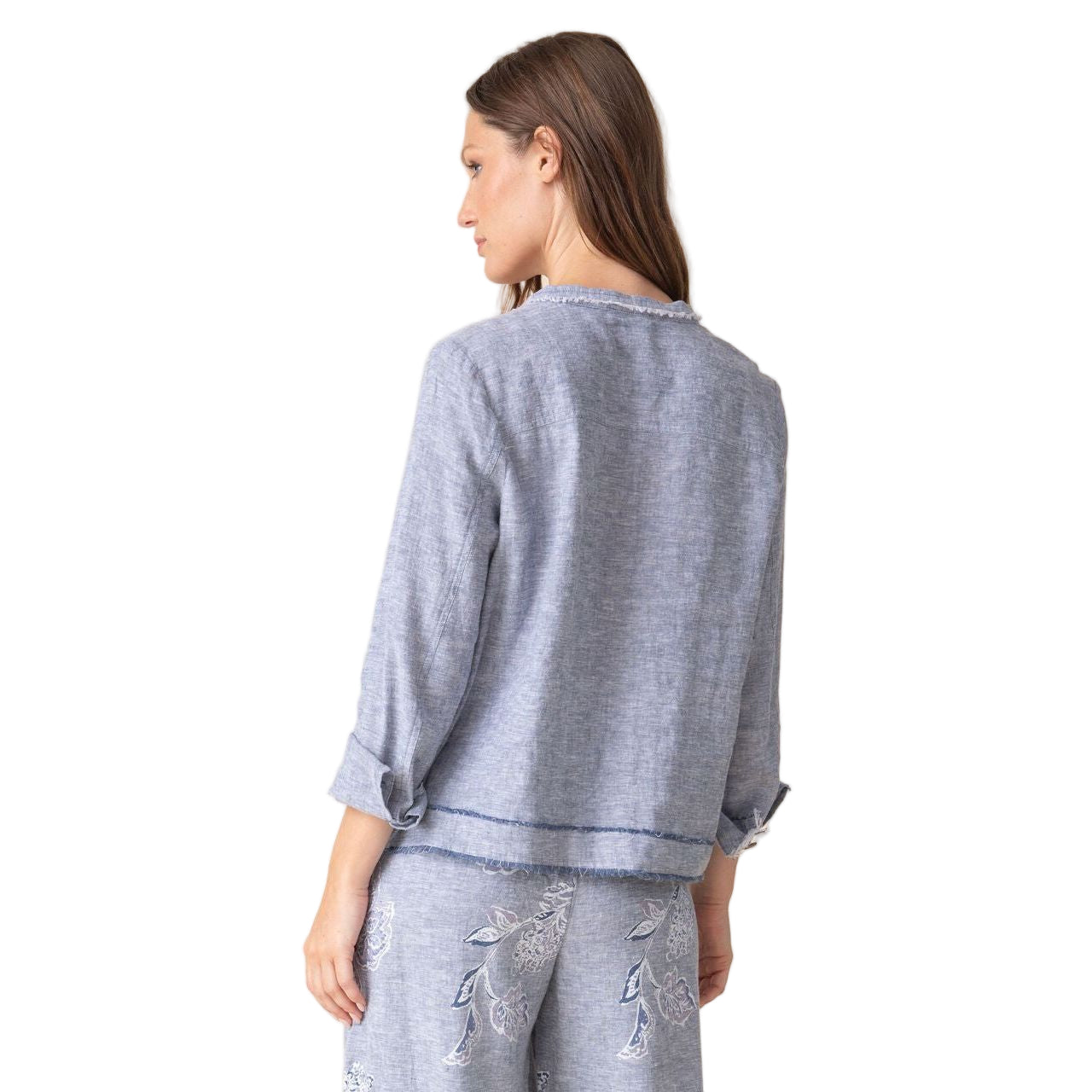 Habitat Linen Summer Breeze Solid Indigo Jacket