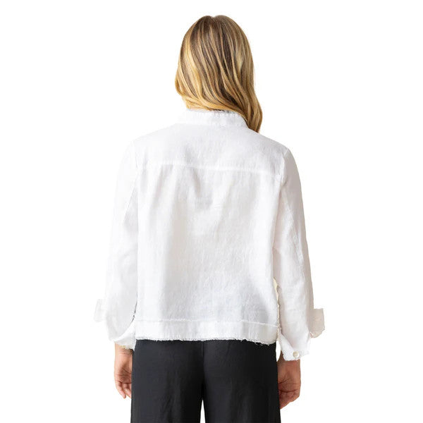 Habitat Linen Summer Breeze Solid White Jacket