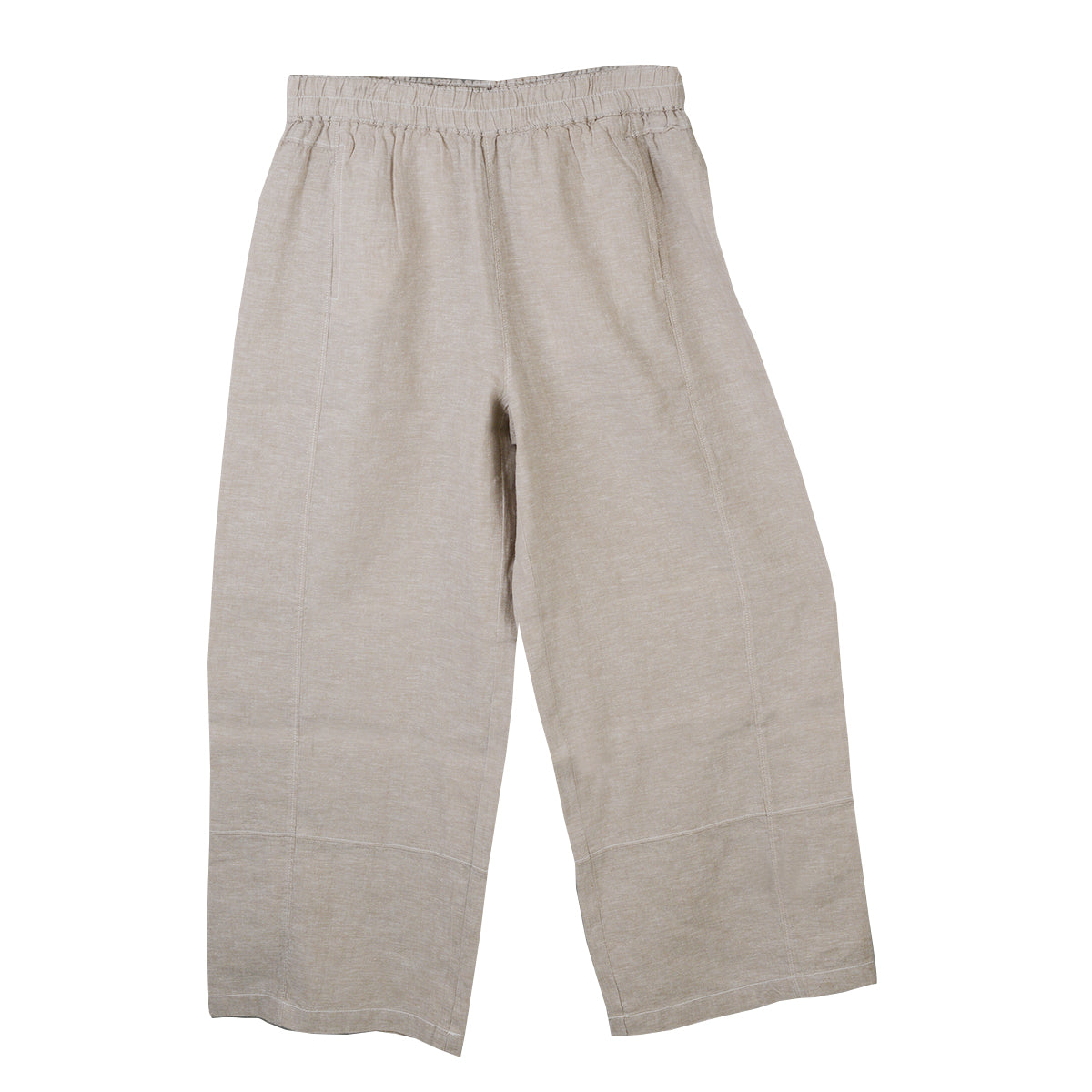 Habitat Linen Solid Seamed Crop Pant (41577)( 2 Colors )