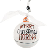 Glory Haus Merry Christmas Horns Santa Ornament