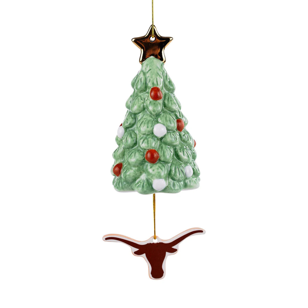 Glory Haus Ceramic Texas Longhorn Logo Tree Ornament