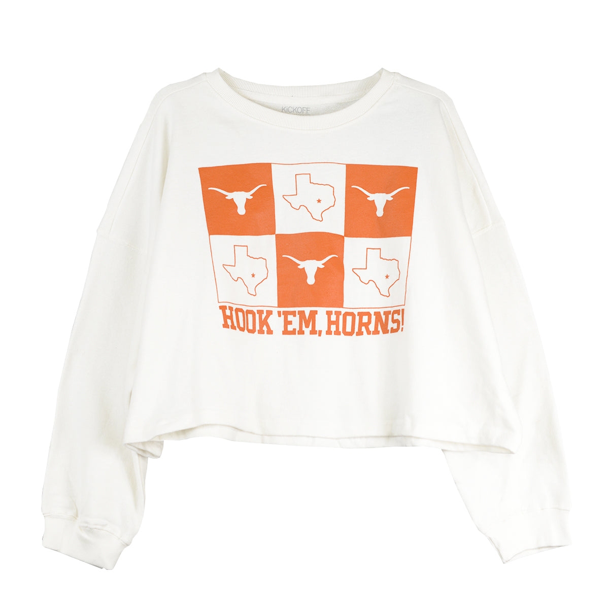 Texas Longhorn Capri Designs Gridiron Crop Top (K340TEX25)