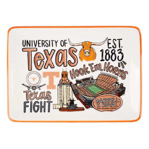 Texas Longhorn Icons Ceramic Trinket Tray (54133409)