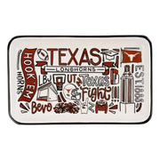 Texas Longhorn Ceramic Hand Painted Collage Trinket Tray (428163401 )