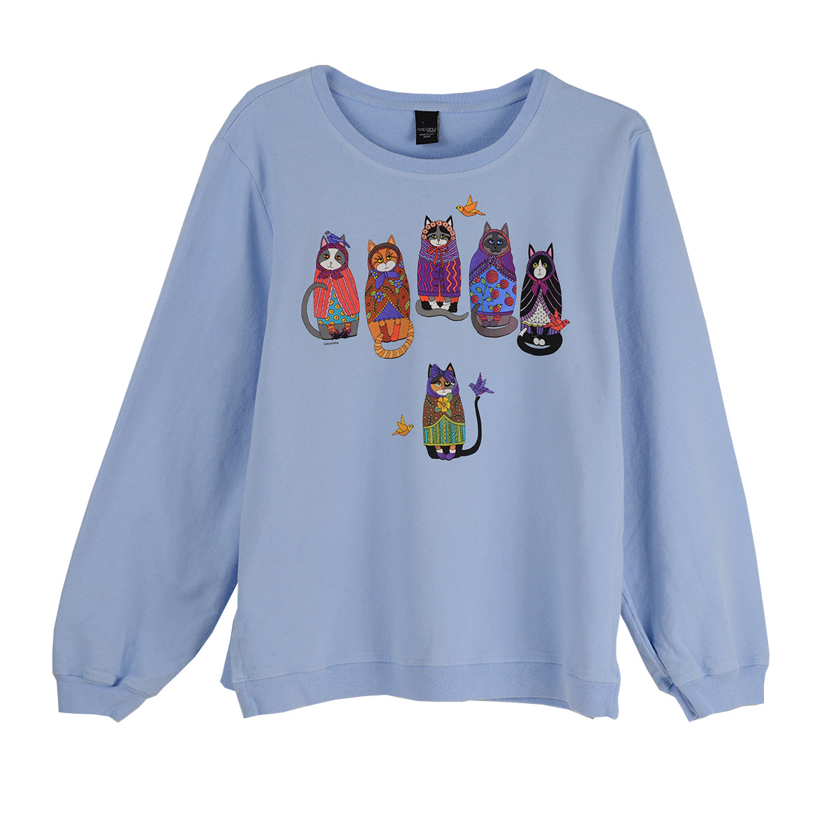 Sabaku Catroyoshka French Terry Crew Pull Over (BLUSKY)