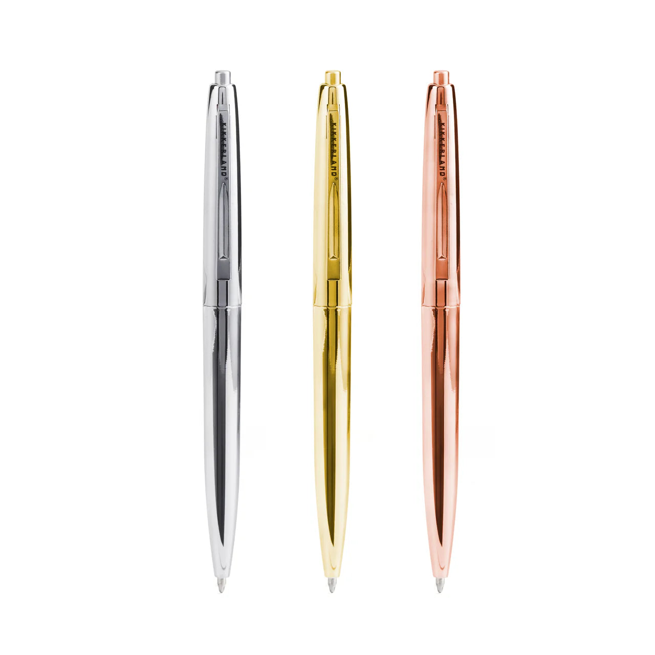 Kikkerland Metallic Retro Pens (Set of 3)