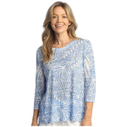 Jess & Jane Tropic Burnout Hi-Low Tunic (LTBLU)